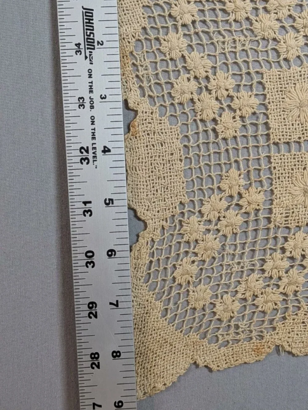 3 Vintage Cream Handmade Normandy Lace Doilies